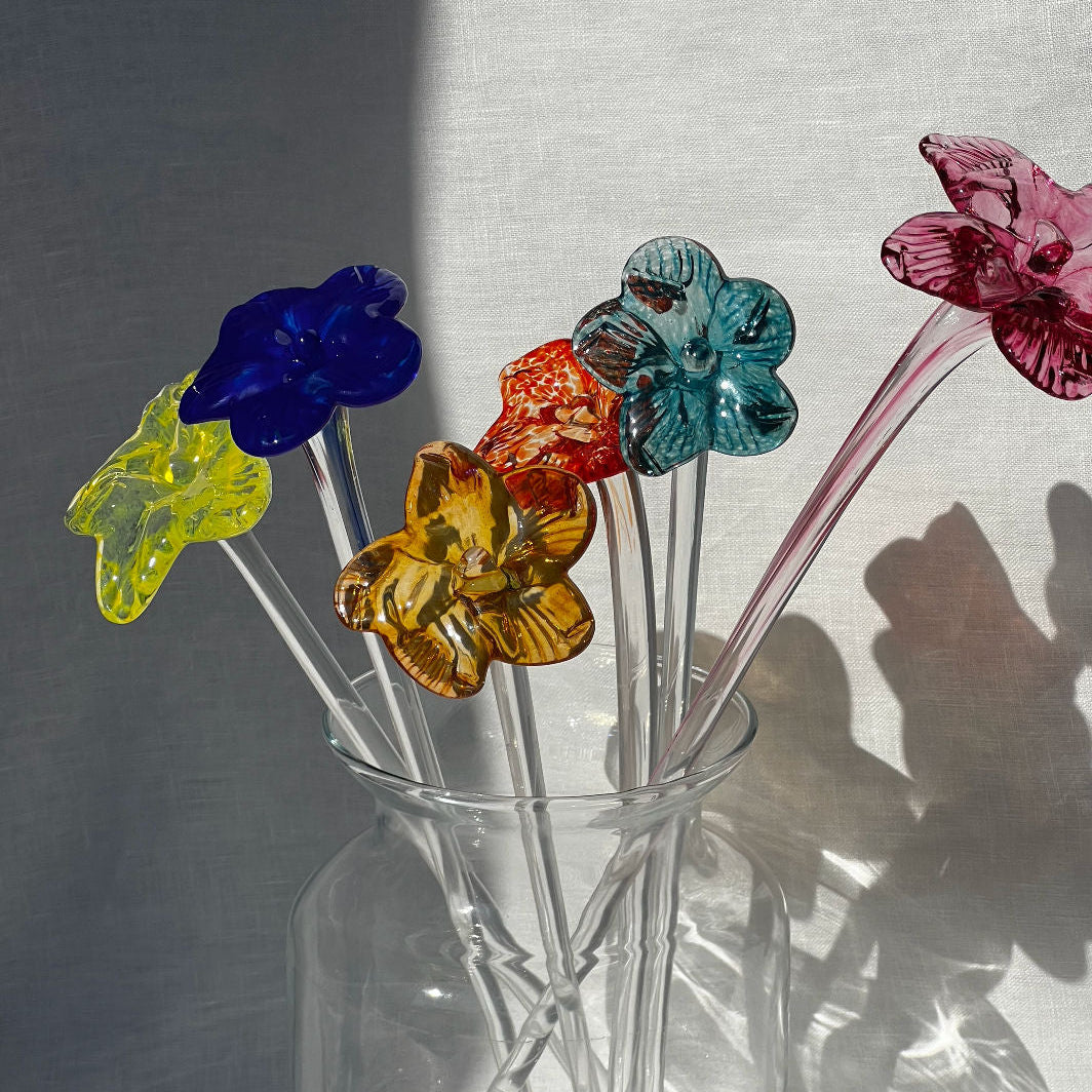 Mouthblown Crystal Flower - Small