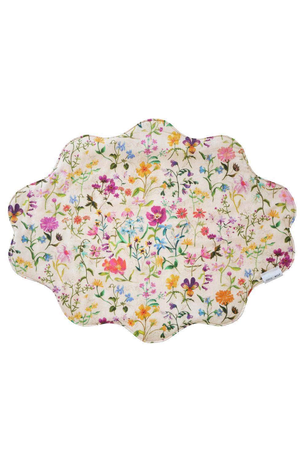 Reversible Wavy Placemat Made With Liberty Fabric Linen Garden & Katie & Millie