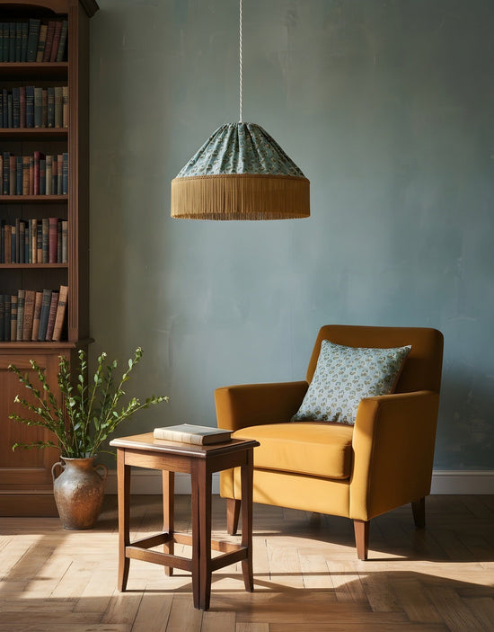 Conical Pendant Light Bella Printed “Bohemian Flora”