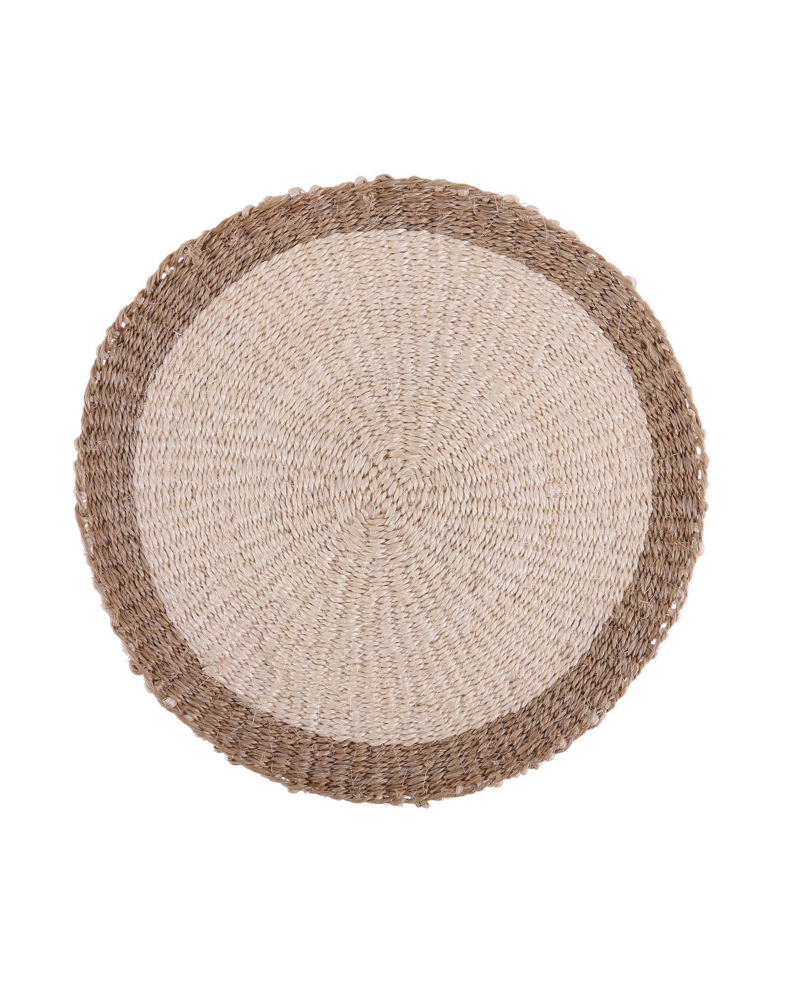 CHANGA: Natural and Light Taupe Woven Circular Placemat