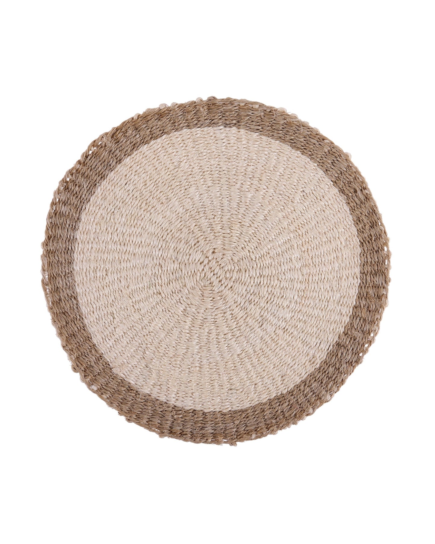 CHANGA: Natural and Light Taupe Woven Circular Placemat