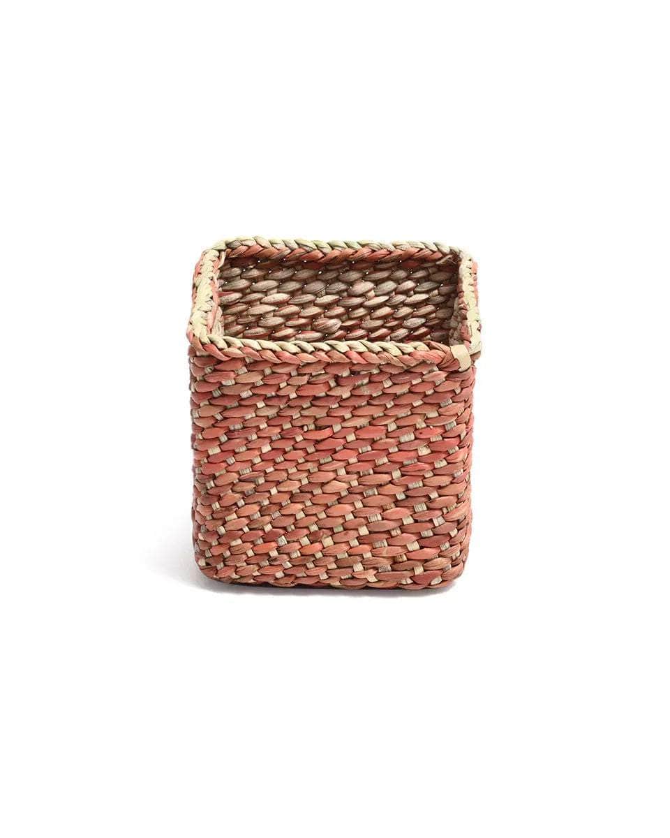 MANSA: Plain Rust Square Storage Baskets