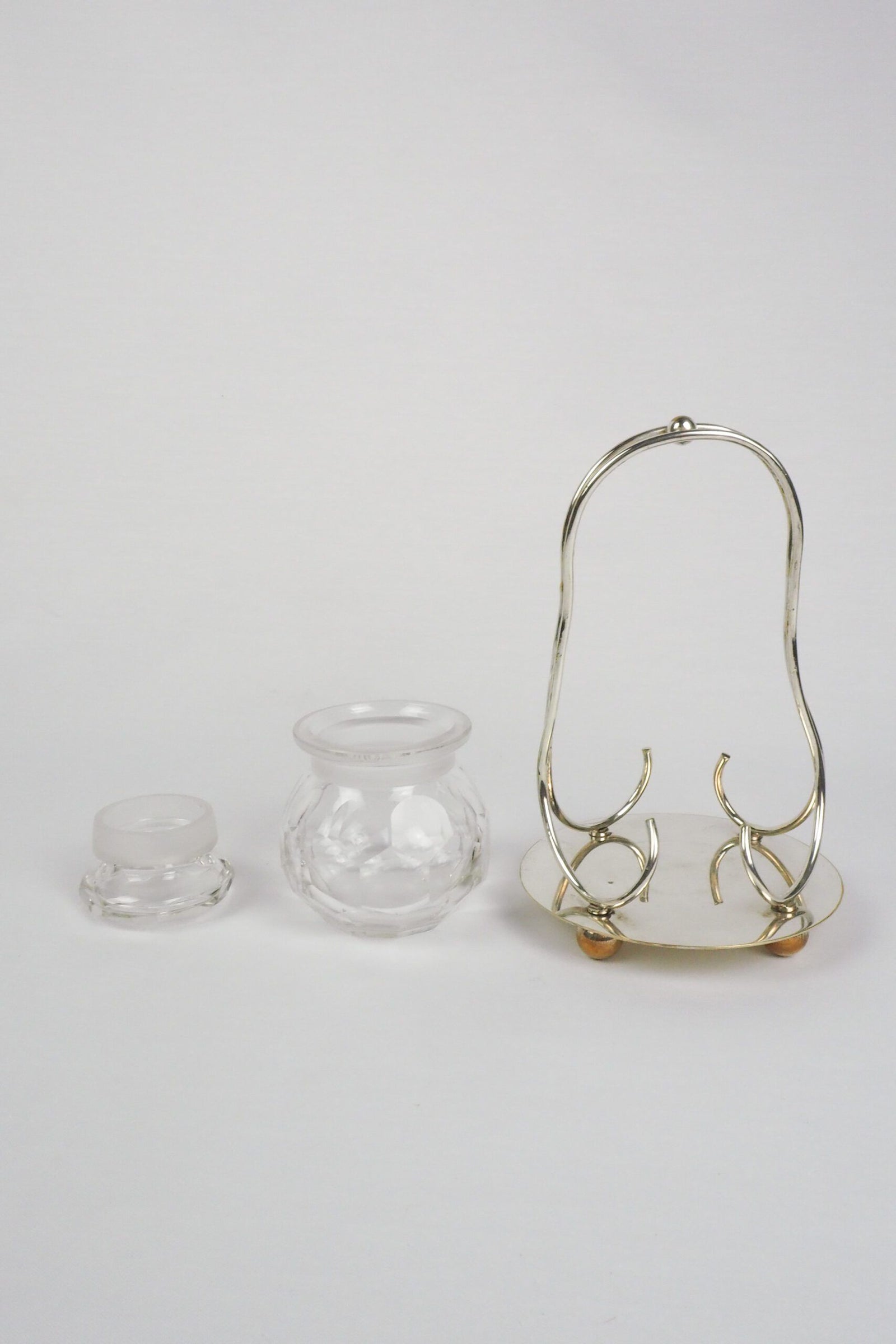 Glass and Silver Plate Preserve Jar