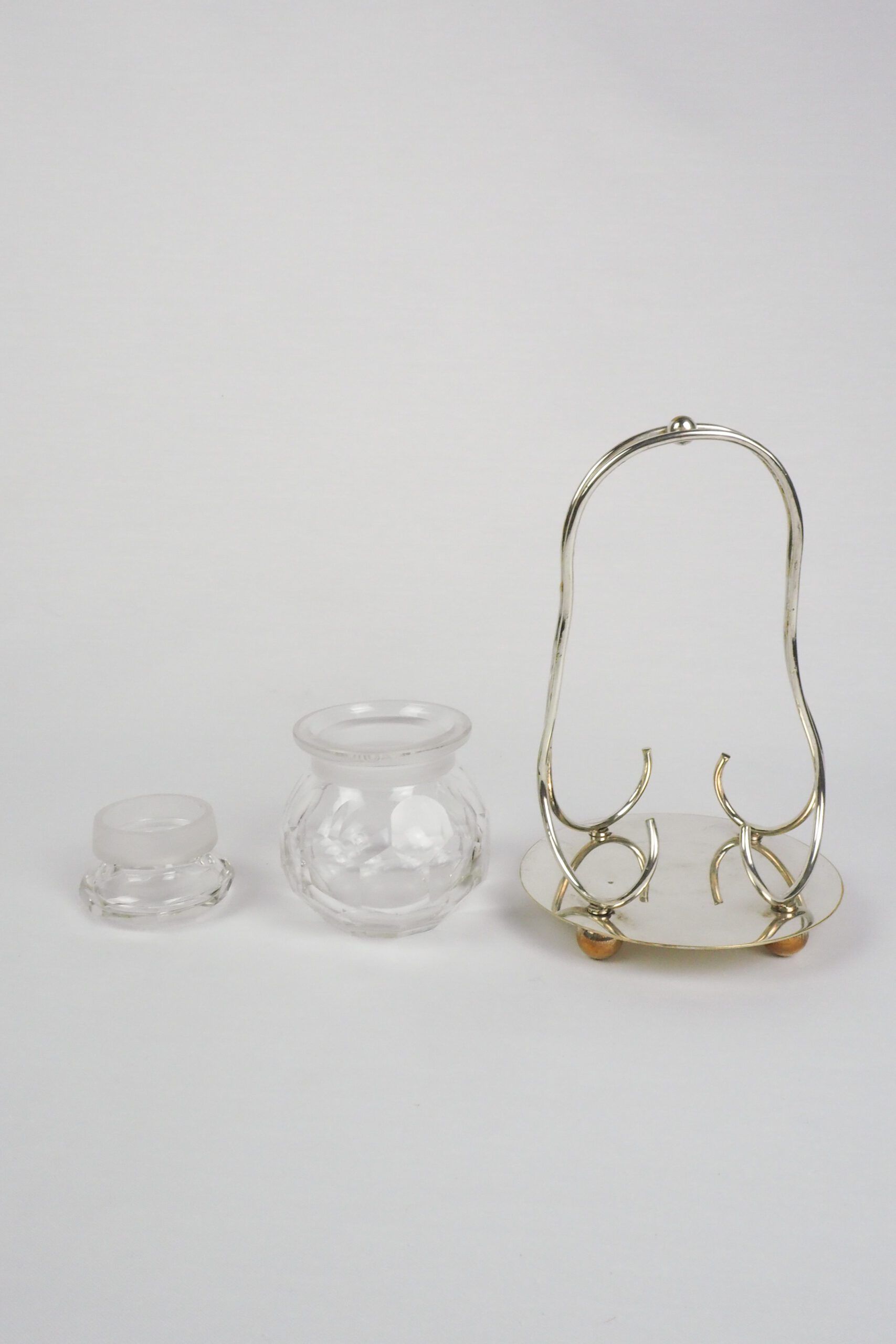 Glass and Silver Plate Preserve Jar