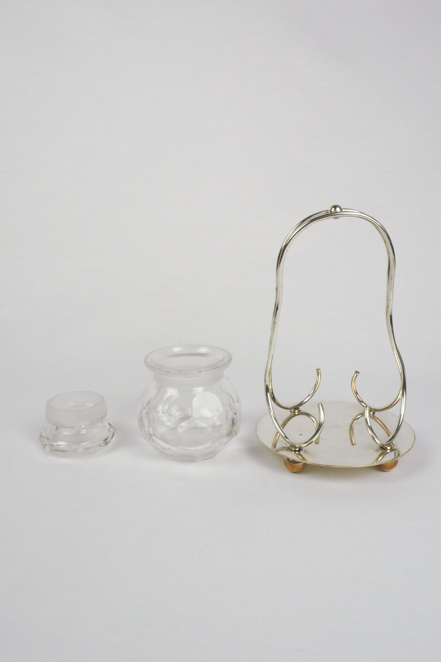 Glass and Silver Plate Preserve Jar