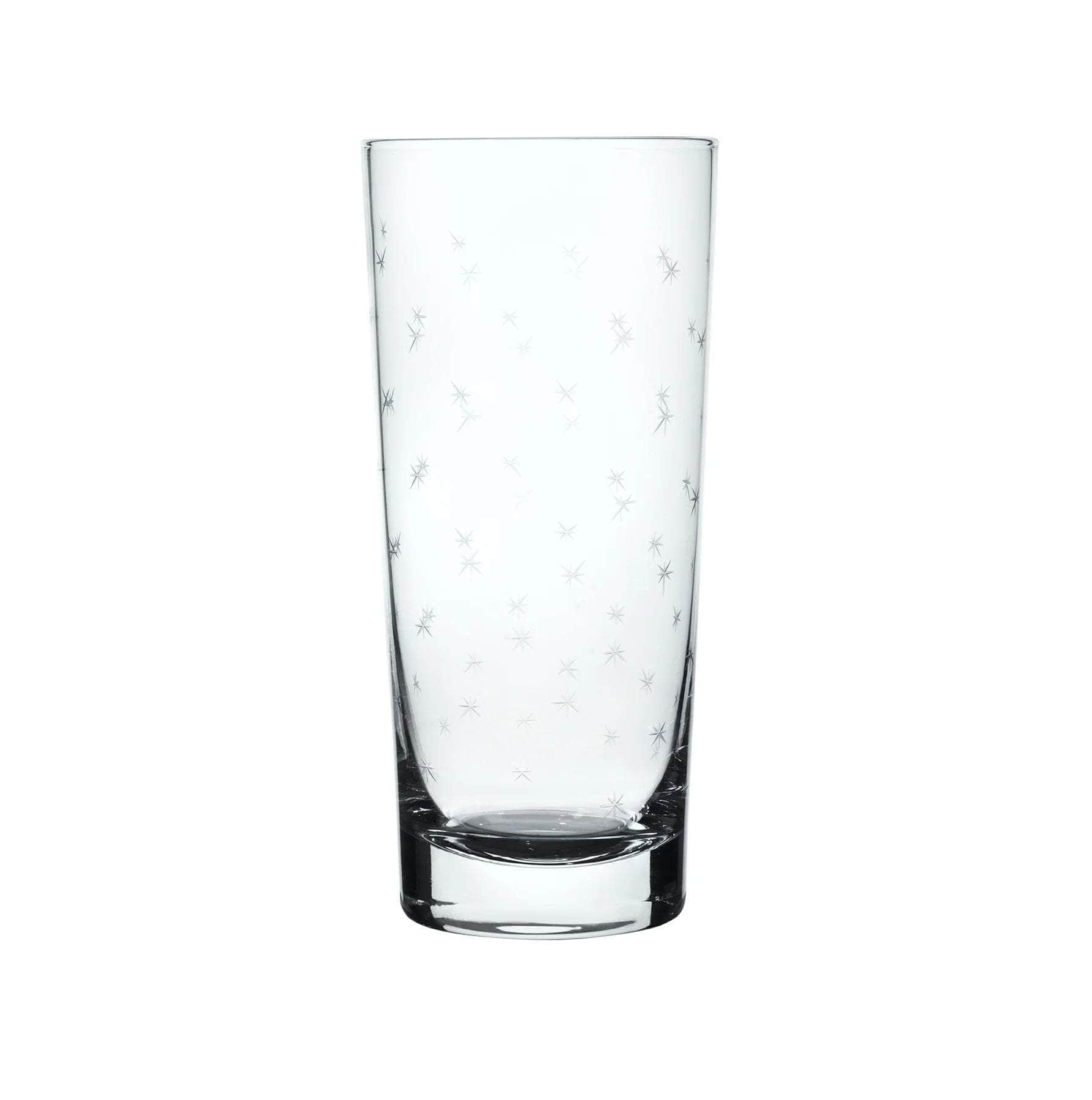 A Set Of Four Crystal Highballs with Spears Design