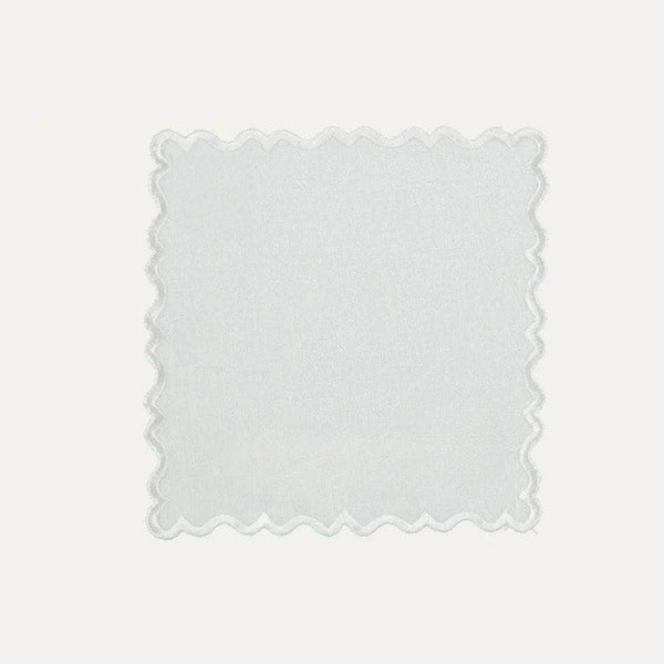 White Wavy Cocktail Napkin