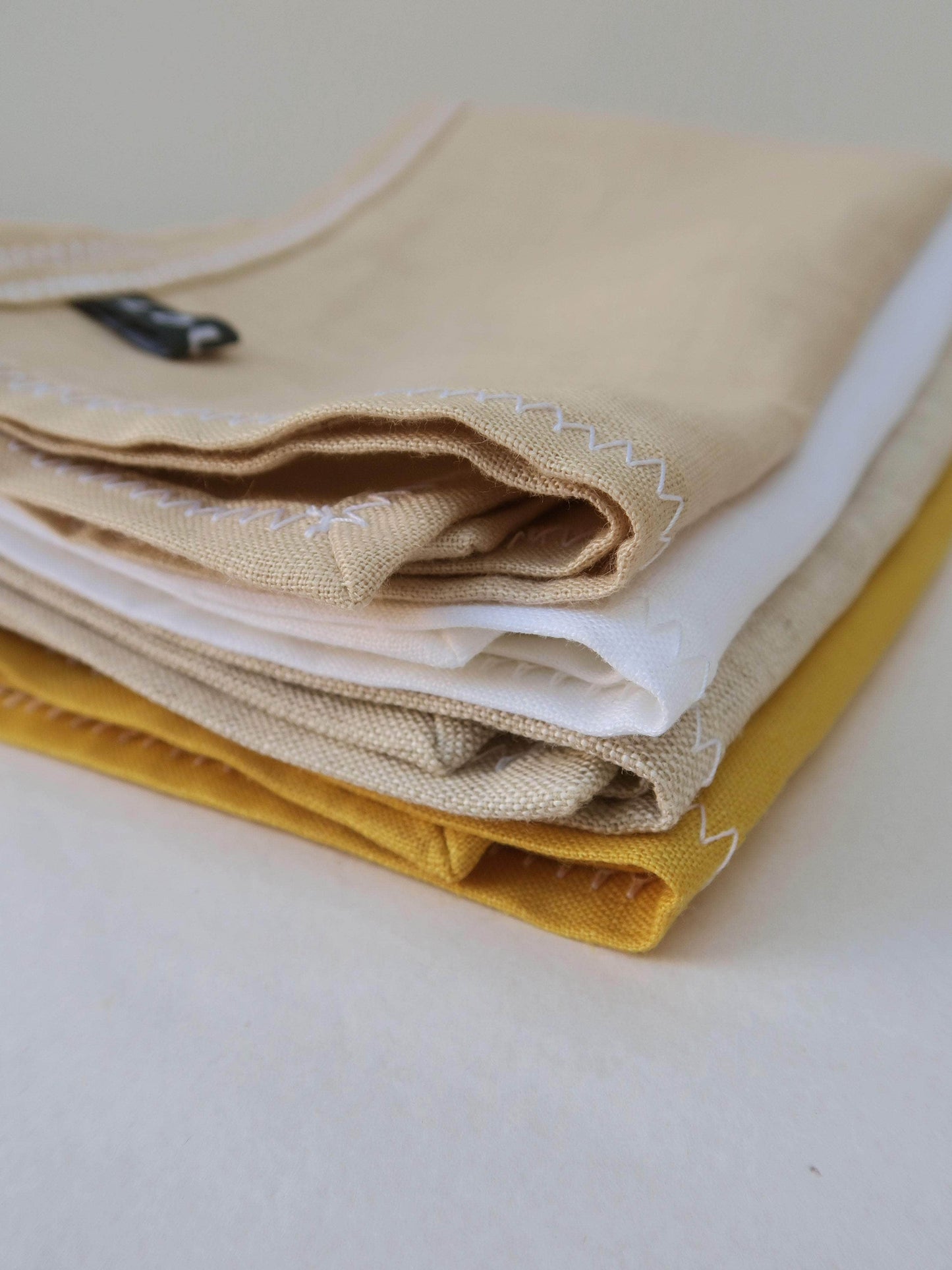 Irish Linen Napkin Set of 4 - Neutrals With Sunshine