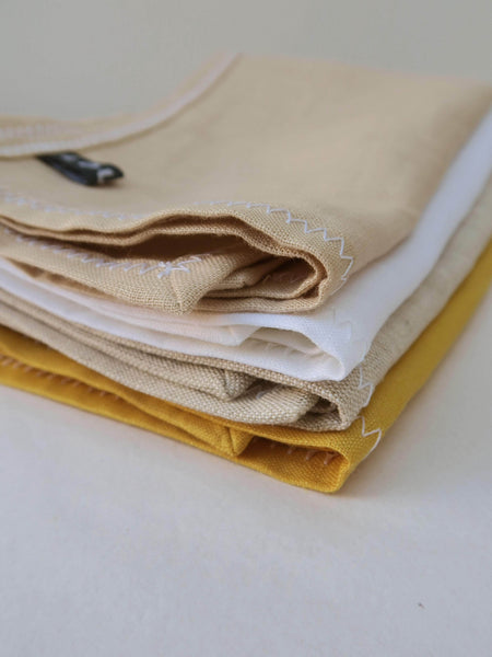 Irish Linen Napkin Set of 4 - Neutrals With Sunshine