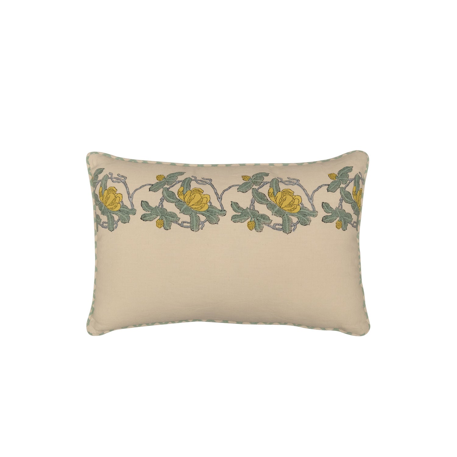 Block Printed Interior Pillow Cover – 14x20 in