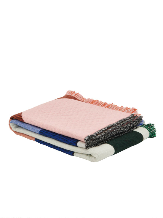 Brutalist Blanket Blue, Pink + White