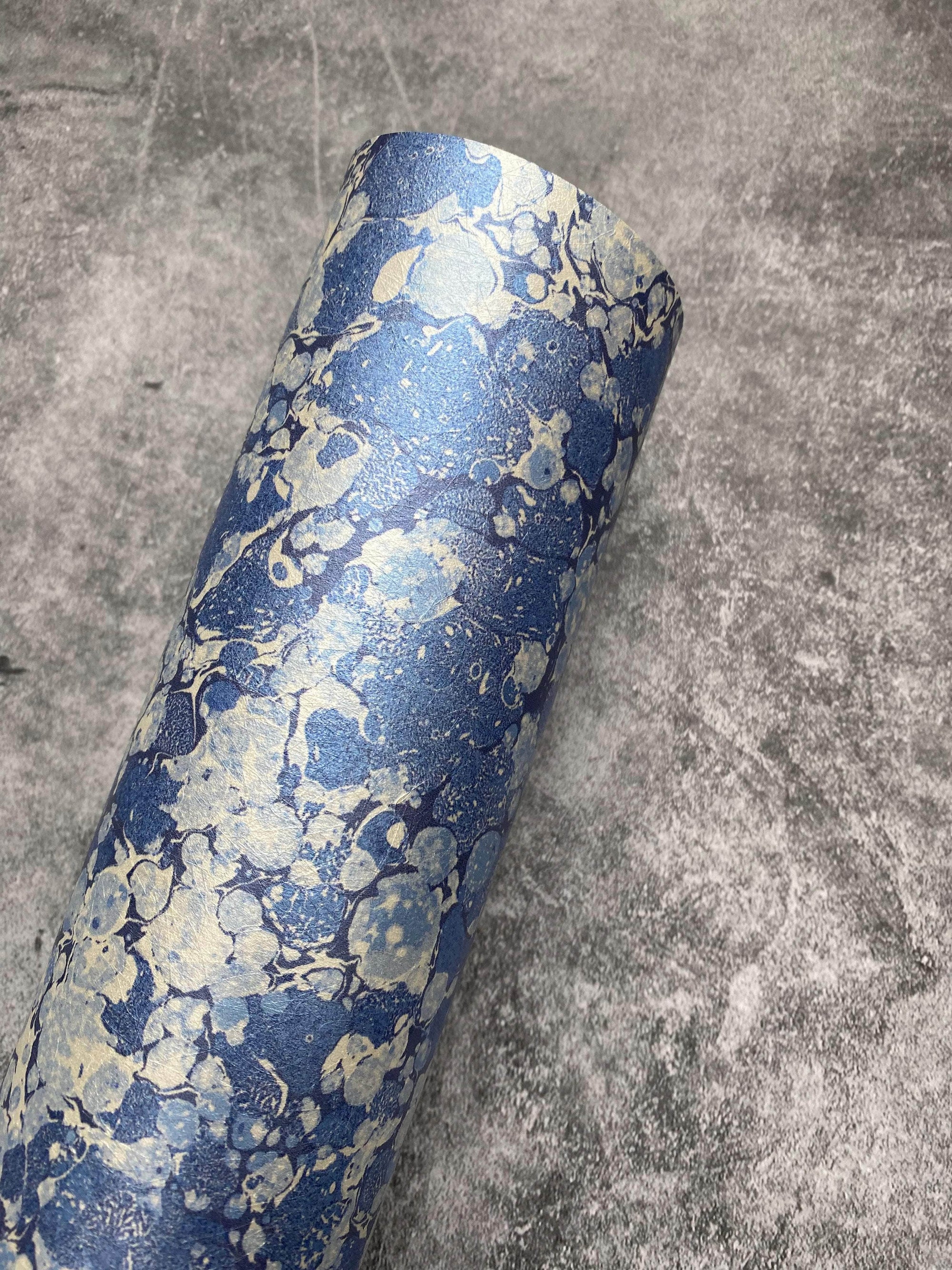 Marbled Wallpaper - 'Ditzy' Col: Blue Daze - Mica Coated Non-Woven