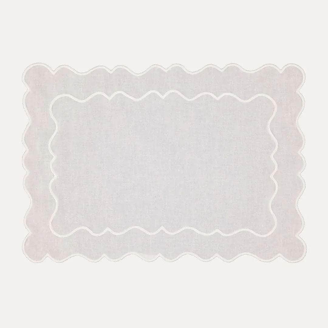 Wavy Placemat, White on White