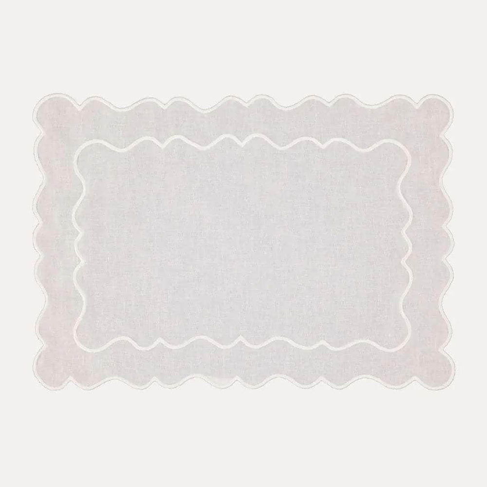 Wavy Placemat, White on White