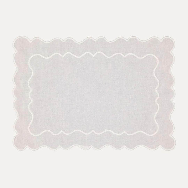 Wavy Placemat, White on White