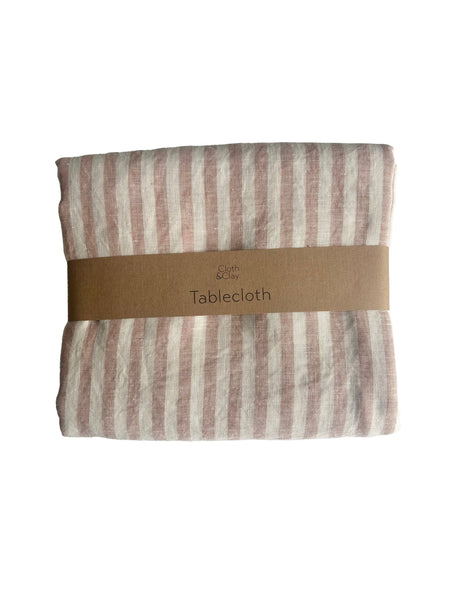 Linen Stripe Tablecloth