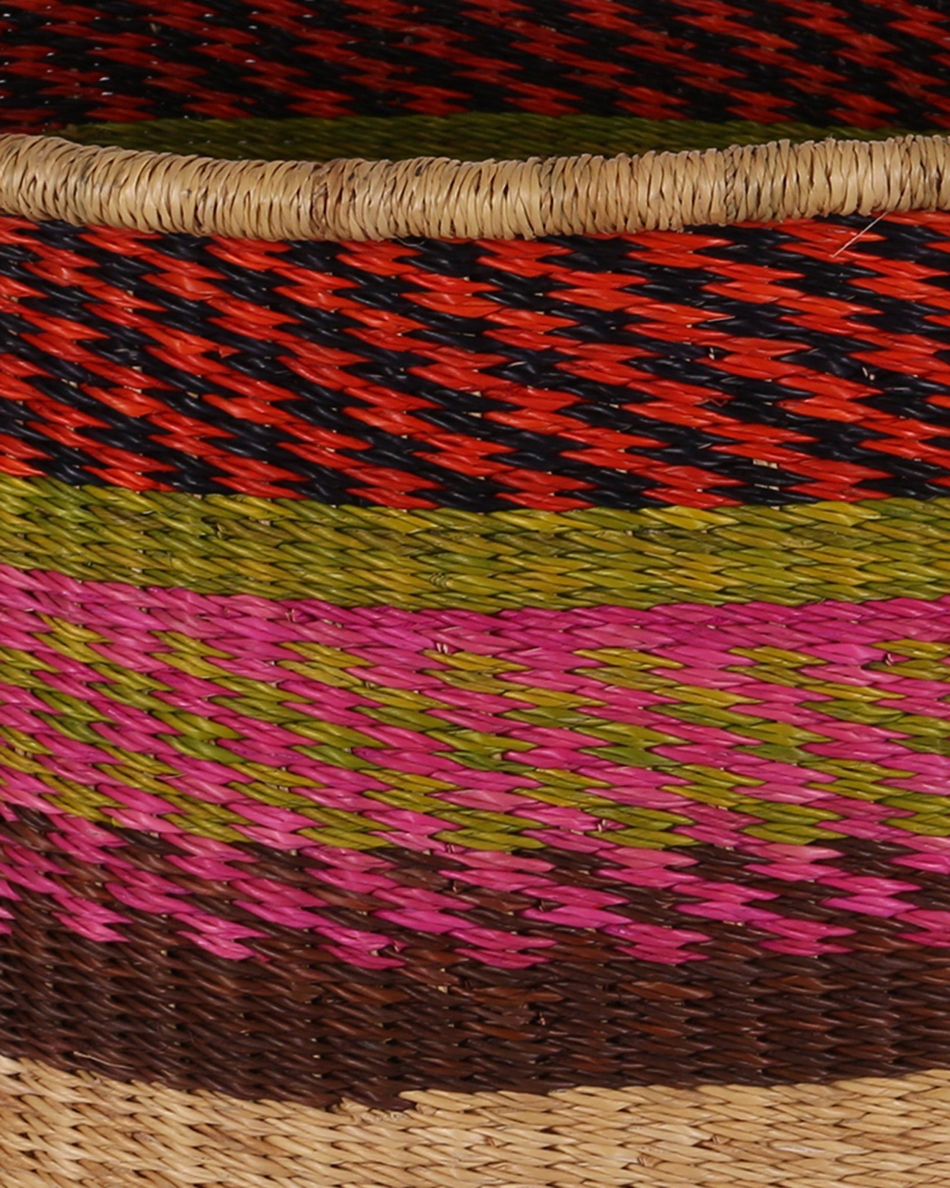 BEEDU: Large Pink, Red and Green Floor Storage Basket