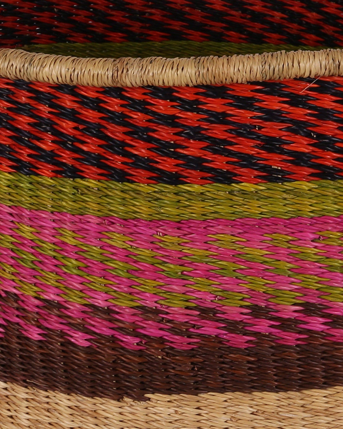BEEDU: Large Pink, Red and Green Floor Storage Basket