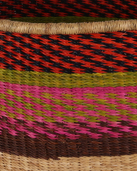BEEDU: Large Pink, Red and Green Floor Storage Basket