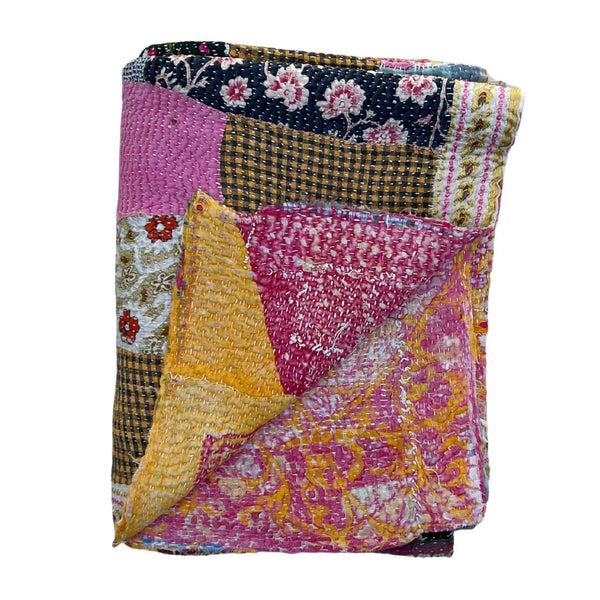 Patchwork Kantha Quilt No. 836