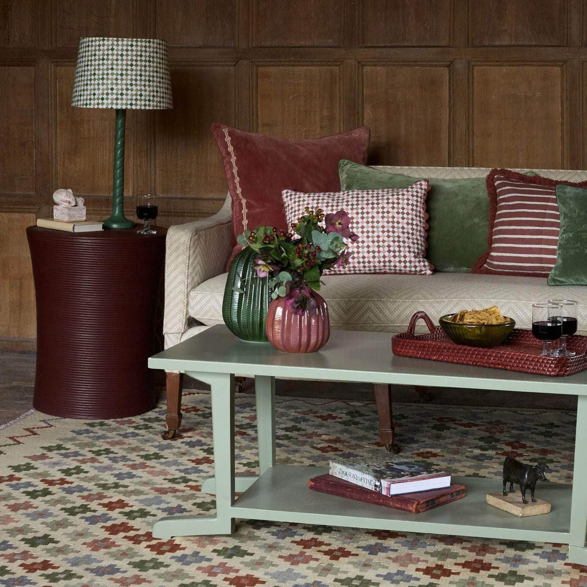 Ziggurat Kilim Rug - Dark Multicolour