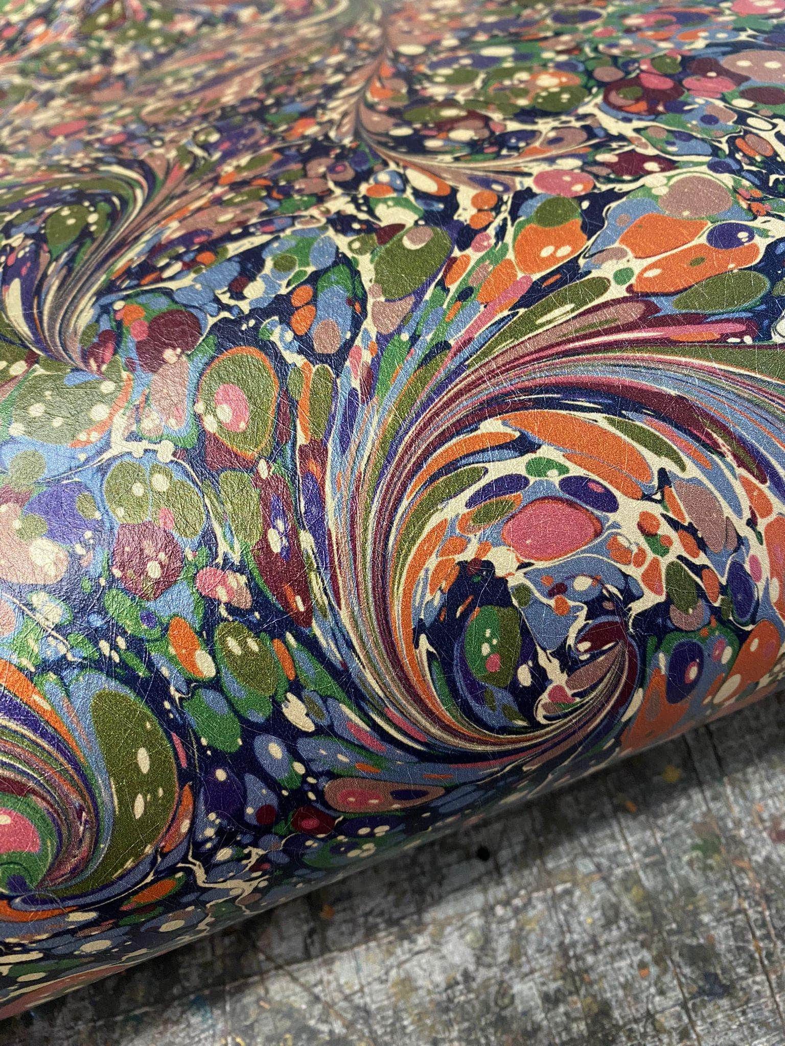 Marbled Wallpaper - 'Dusk' Col: 'Tourmaline'- Mica Coated Non-Woven