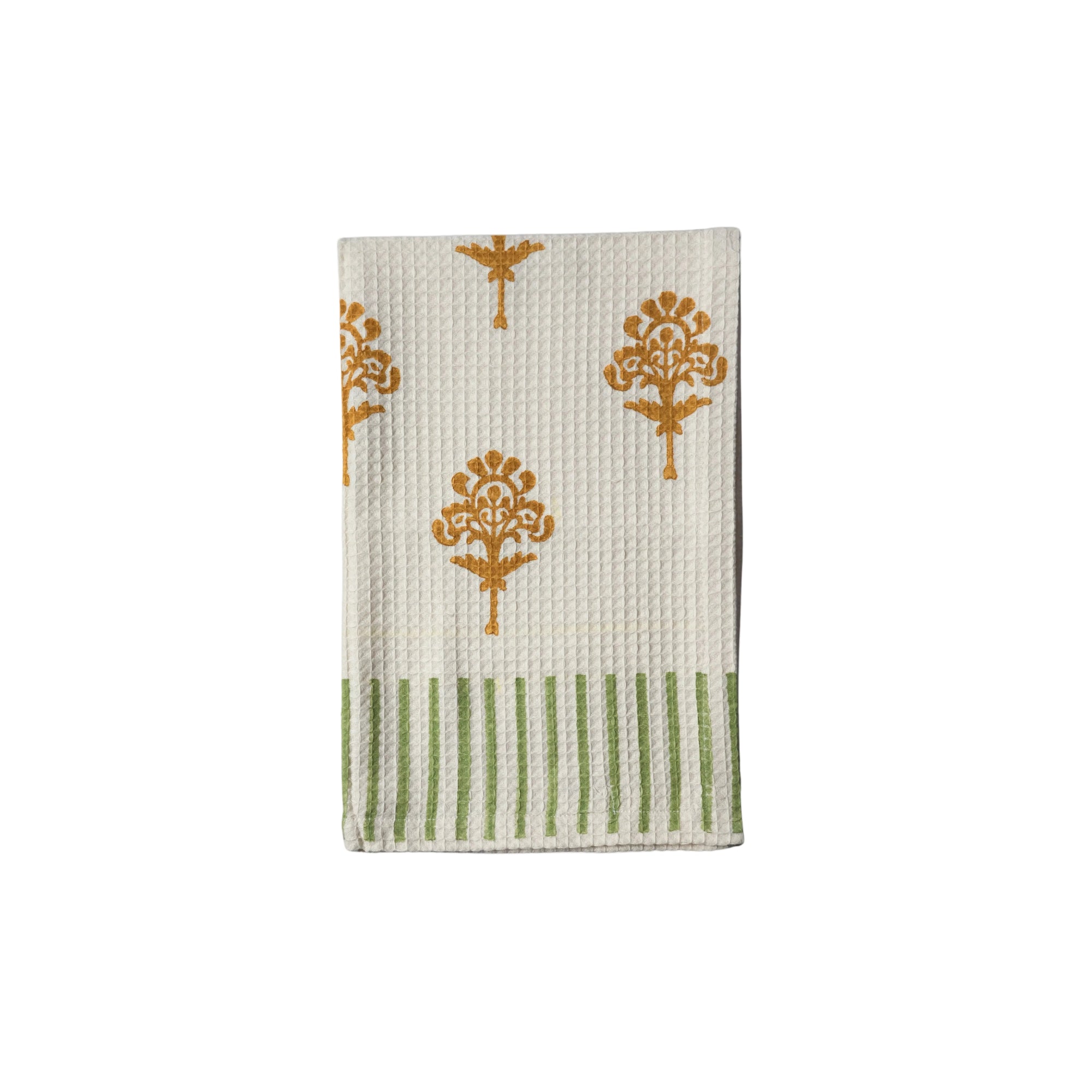 Harmony Cotton Waffle Kitchen Towels - Tawny Orange