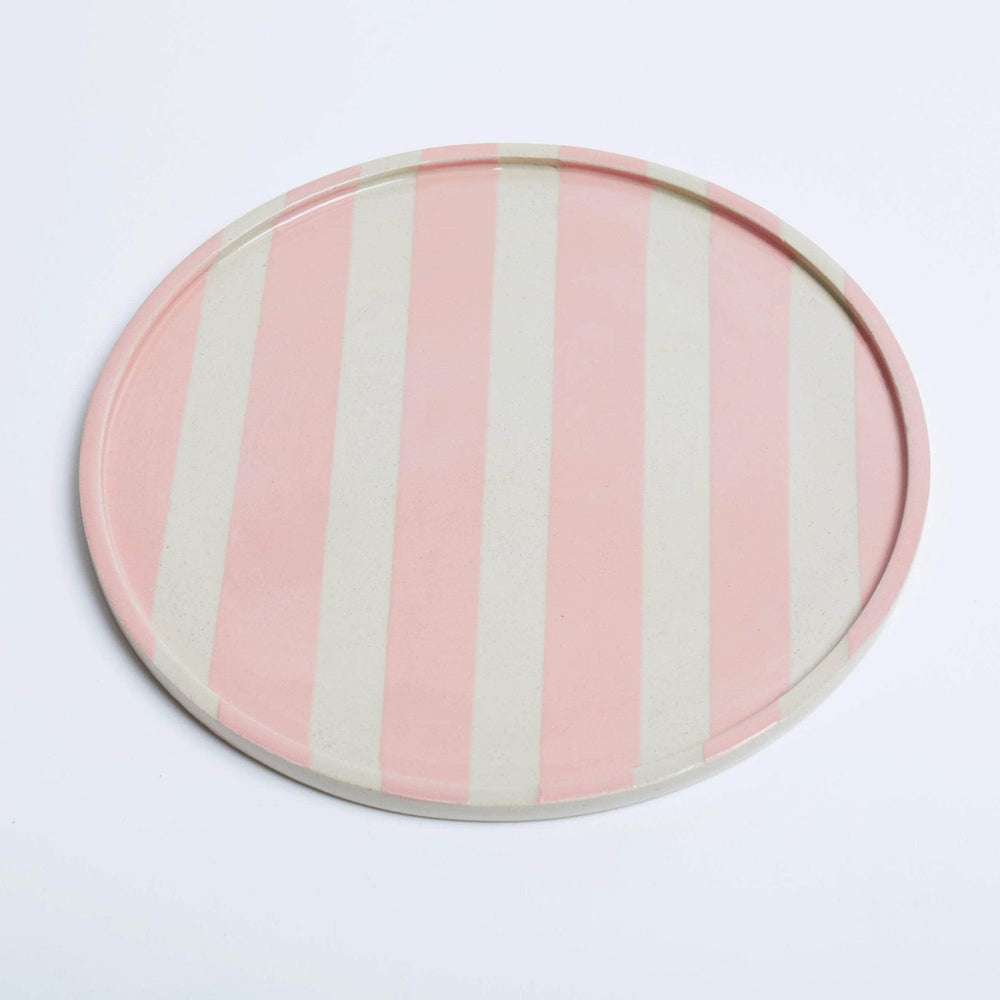 Duci Striped Plate Pink 24cm