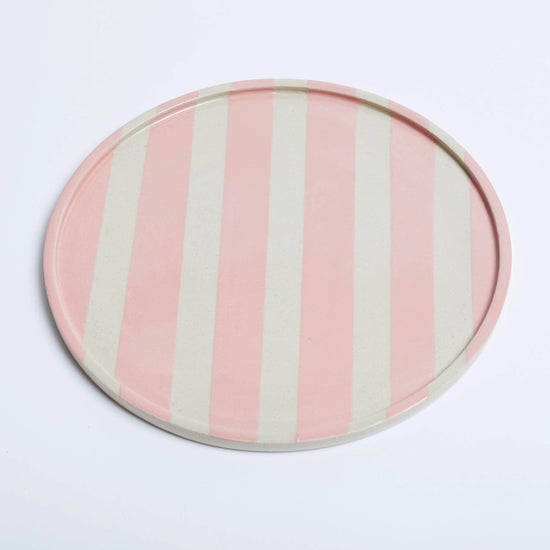 Duci Striped Plate Pink 24cm