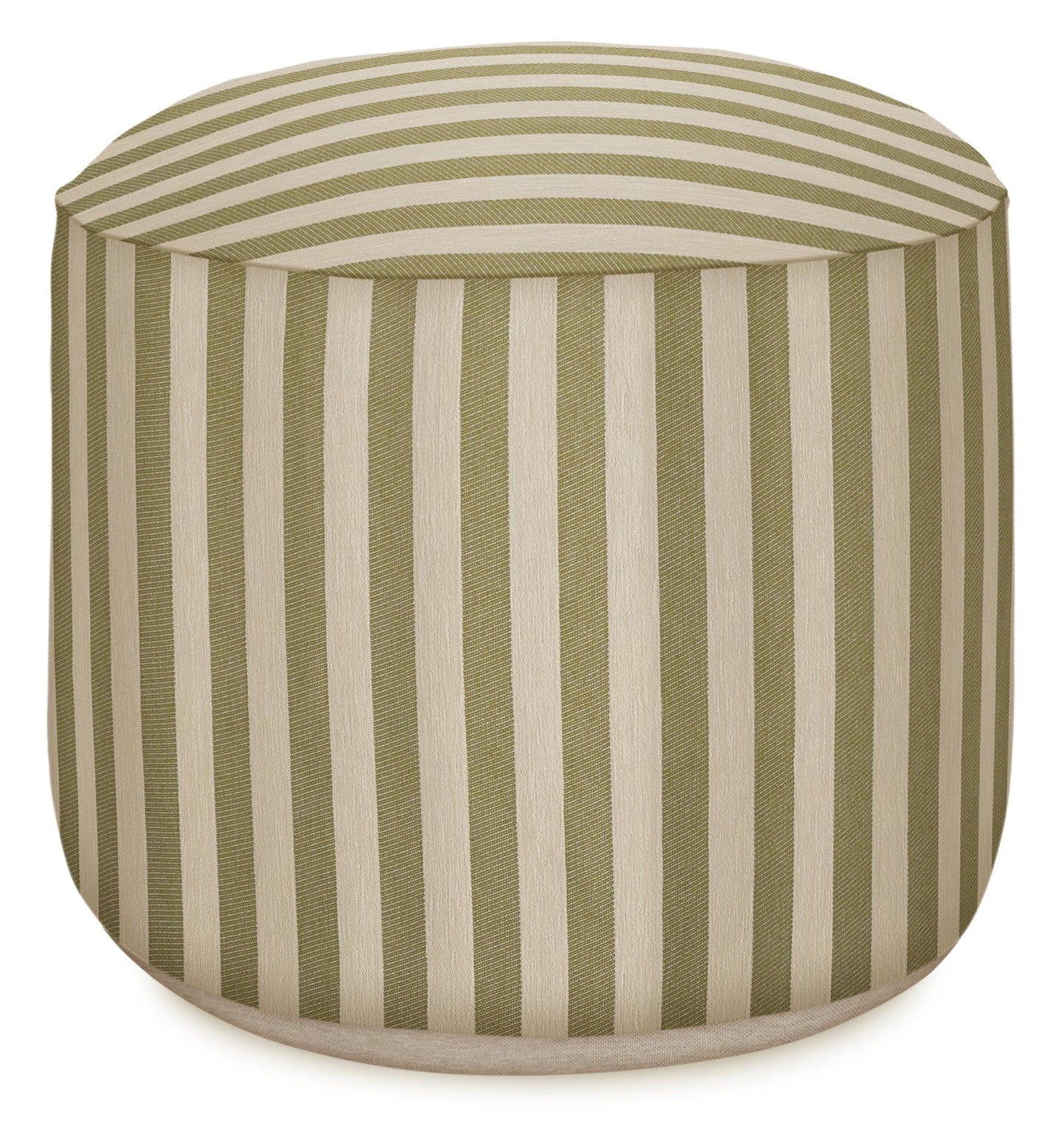 Outdoor Pouf Jackie Olive & Ecru