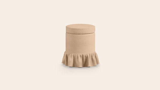 Aurora Footstool, Rose