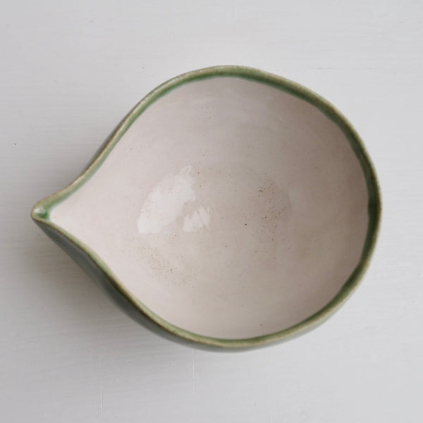 Handmade Green Ceramic Matcha Mixing Jug / Bowl