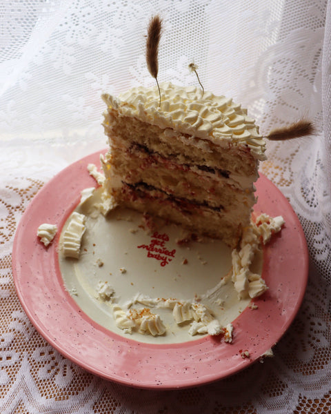 Custom Hand-Painted Scalloped Cake Plate