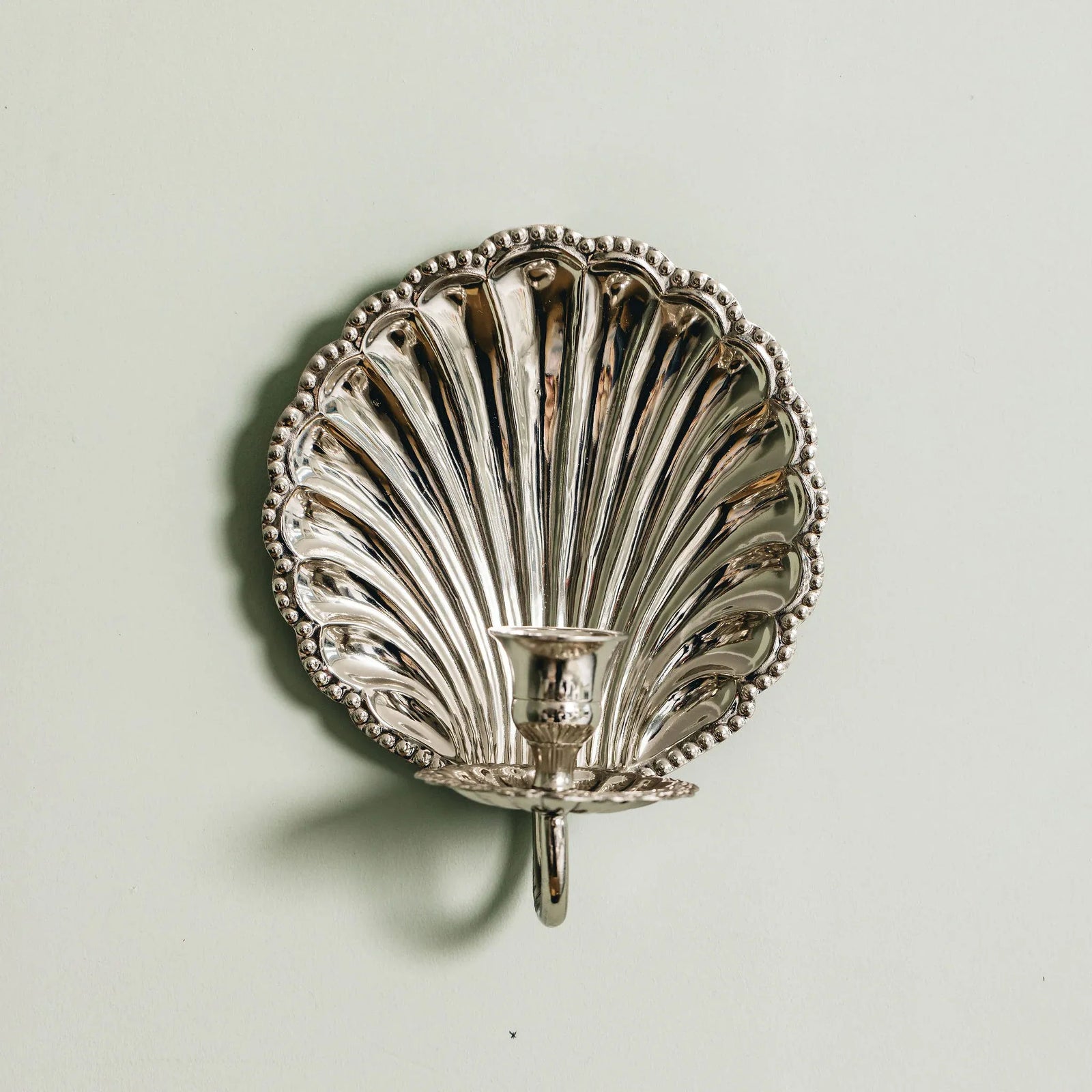 Shell Brass Wall Sconce Single (Chrome)