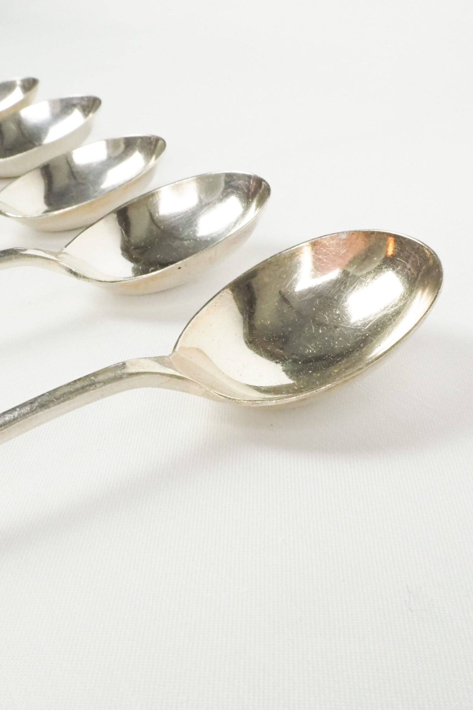 Antique Silver Plate Soup Spoons