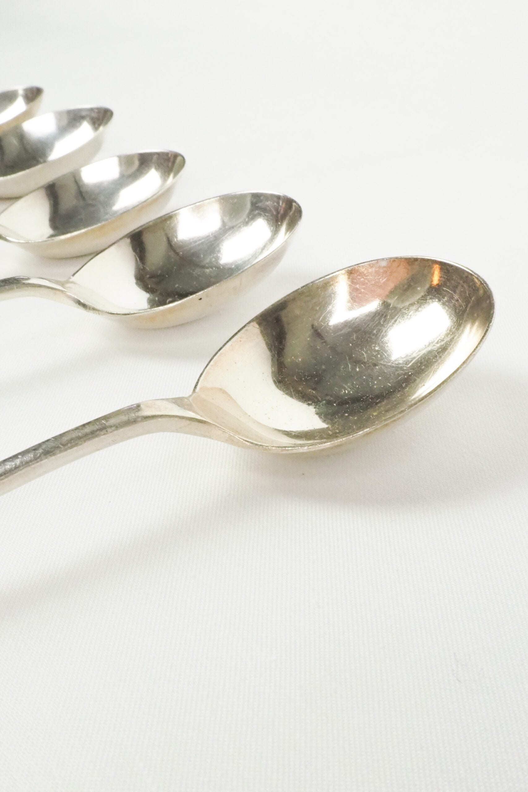 Antique Silver Plate Soup Spoons
