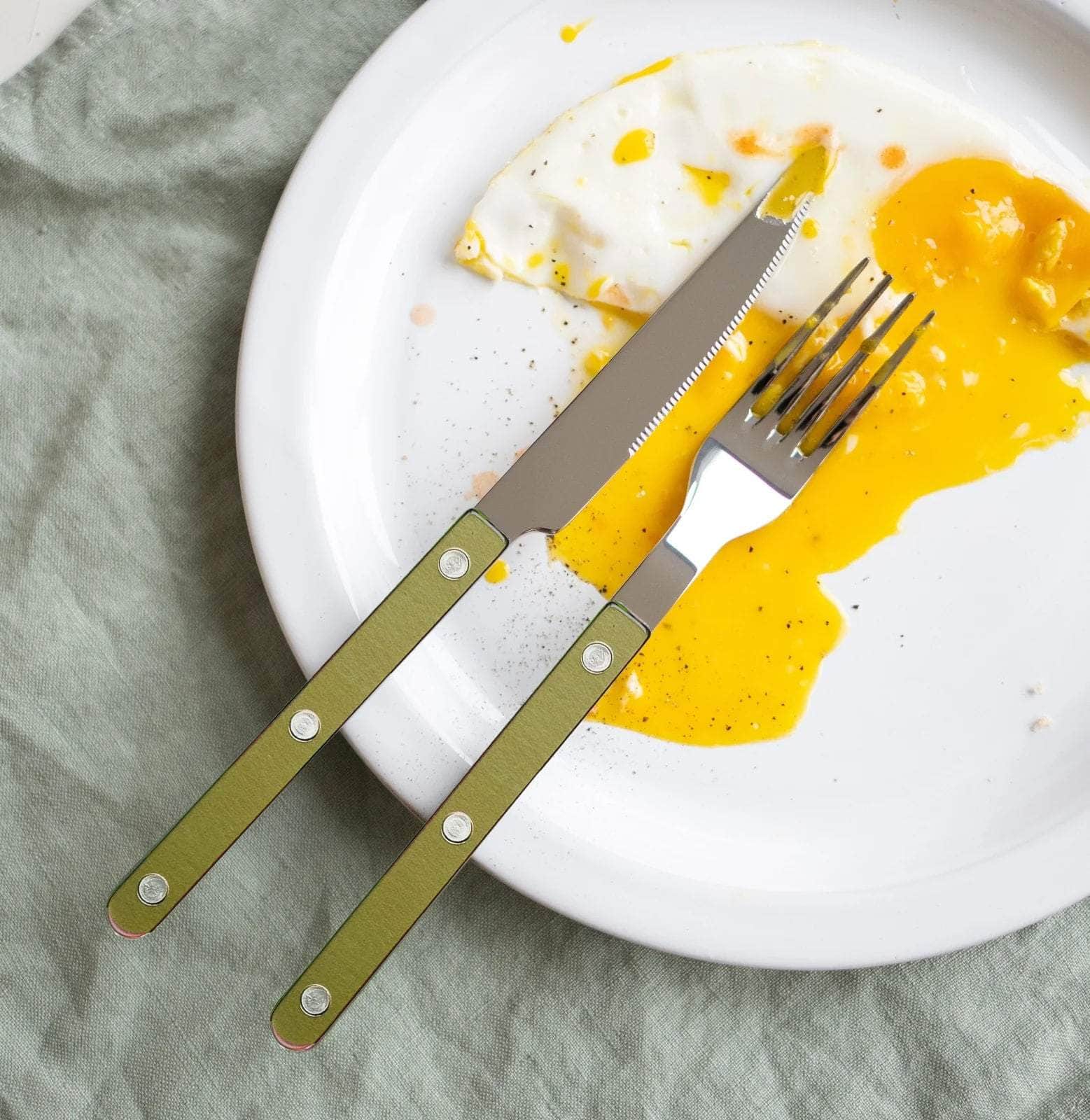 Bistrot Pearly 24pc Cutlery Set, Moss