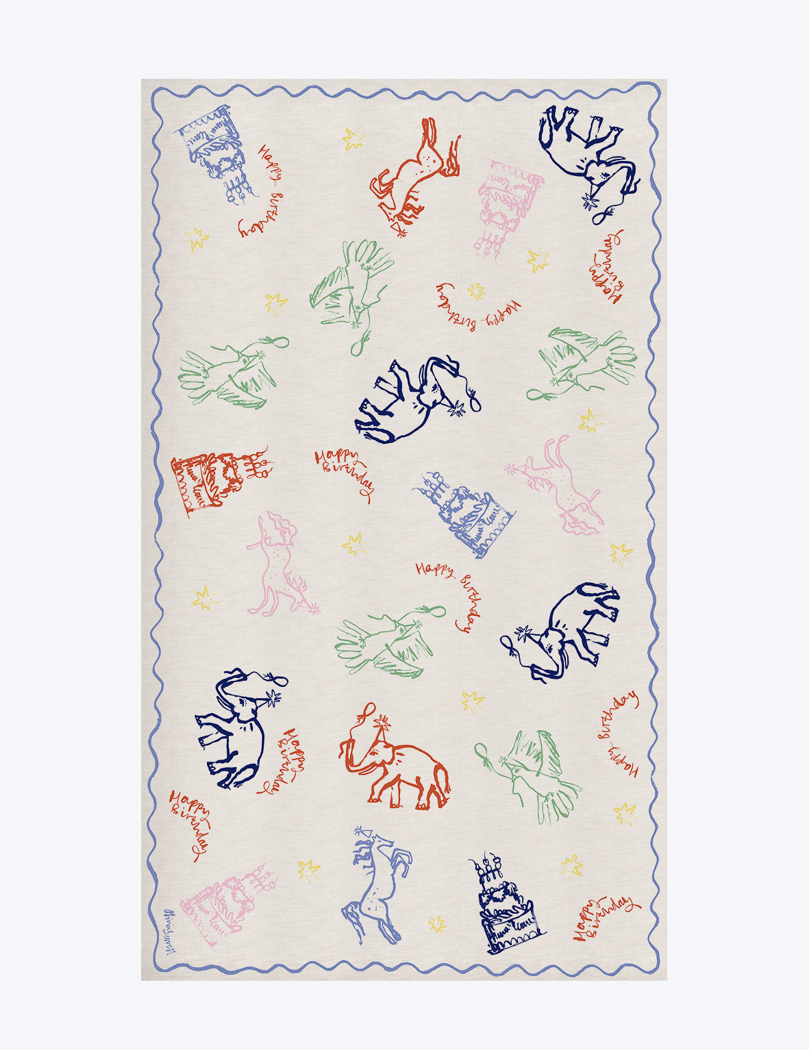 Birthday Linen Tablecloth