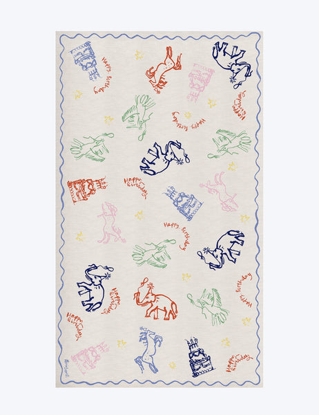 Birthday Linen Tablecloth