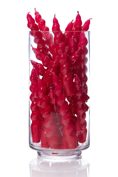 Spiral Taper Candle | Magenta