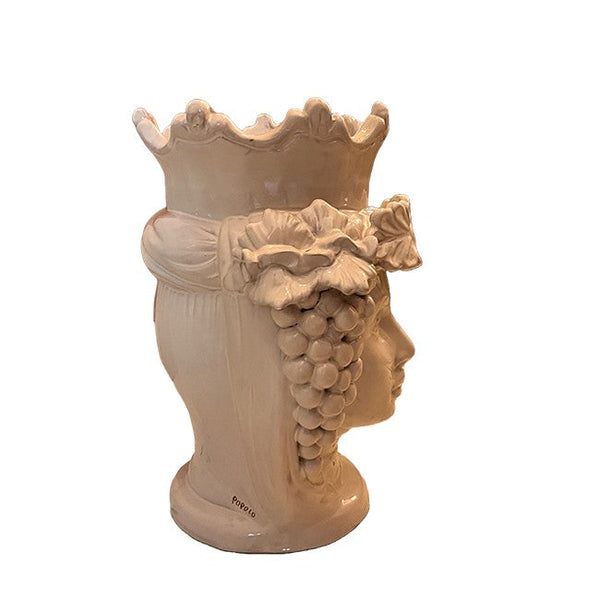 Large Sicilian Women's Frutta Vase White