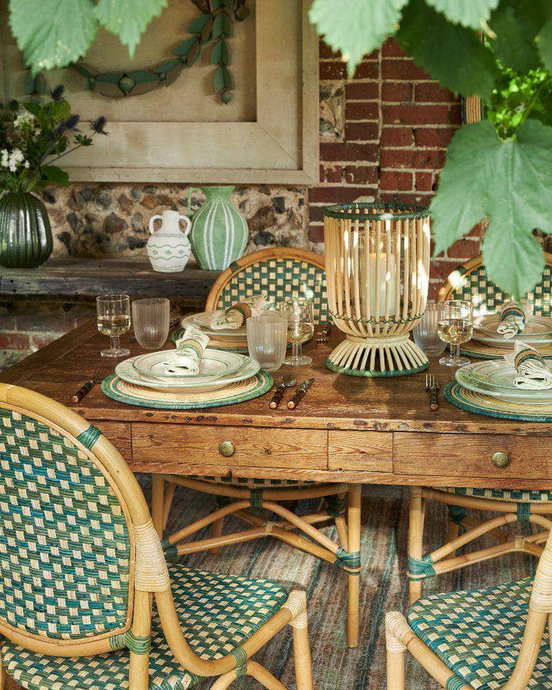 Rattan Dining Chair - Green