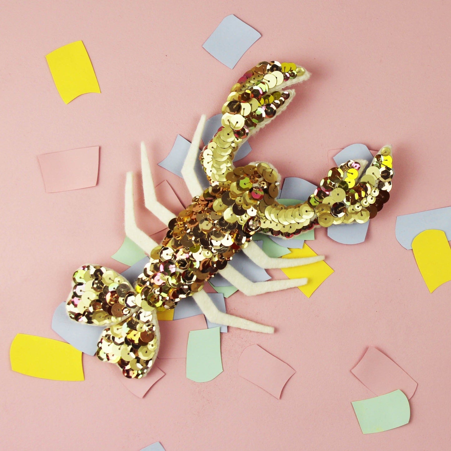 Lorenzo the Lobster Sequin Ornament