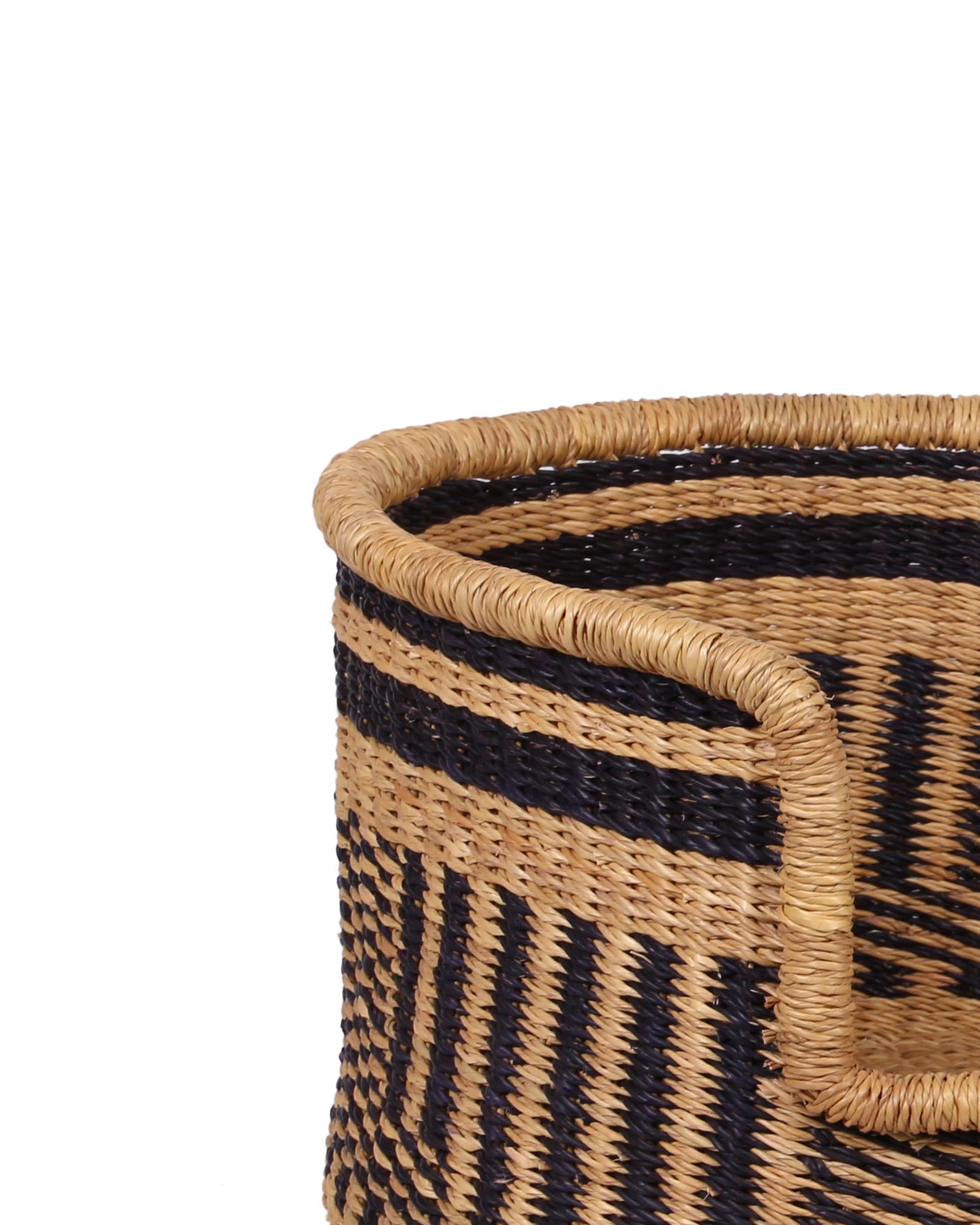 OSEBO: Black and Natural Dog Basket - Small