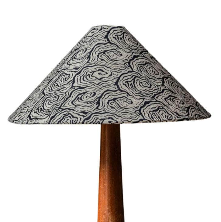Oysters Monochrome Tapered Cone Lampshade (Large)