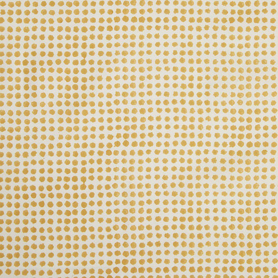 Seed Block Printed Fabric Cotton Mustard