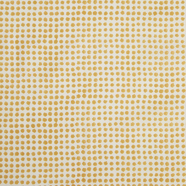 Seed Block Printed Fabric Cotton Mustard