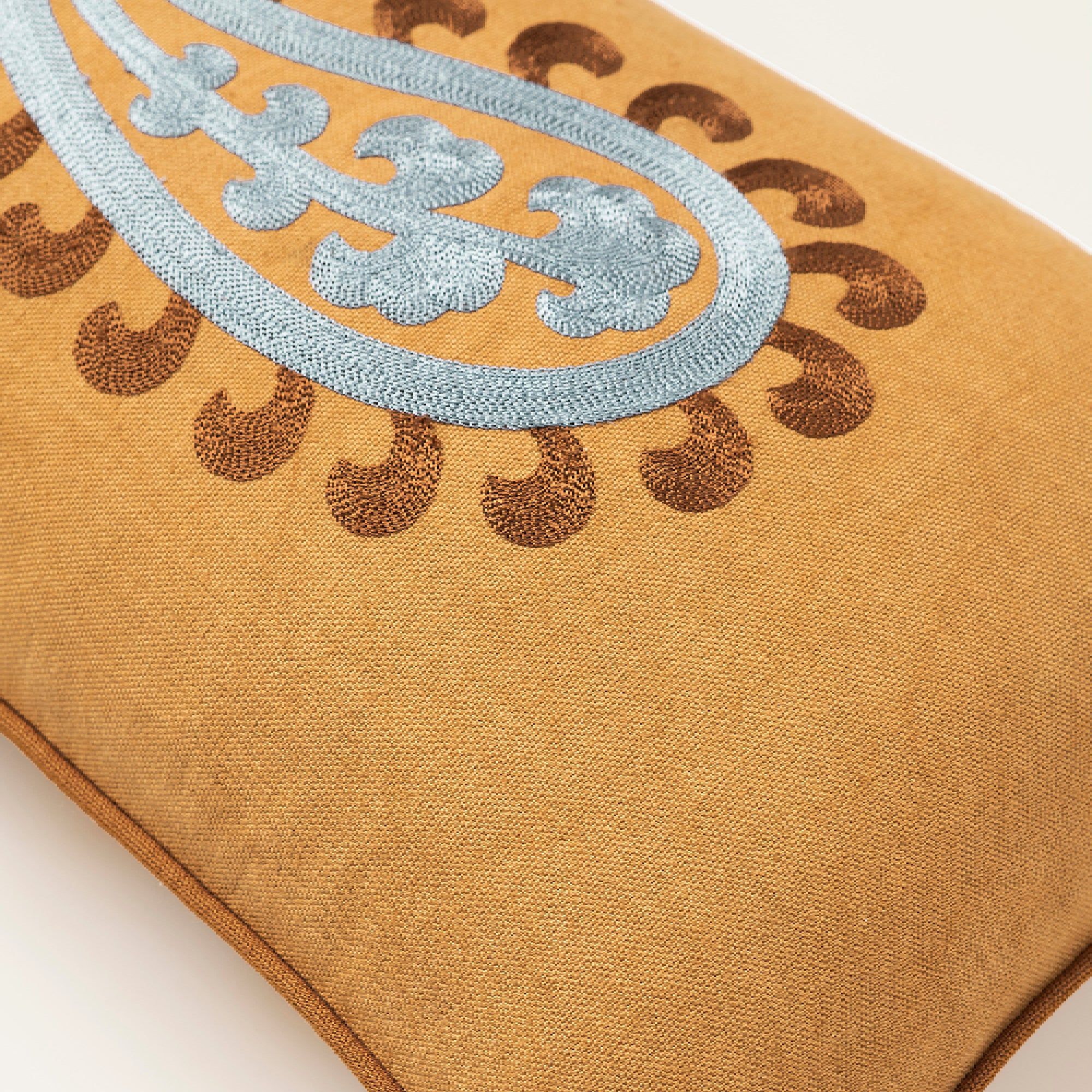 Double Sided Cushion Siena Raffia & Smokey Blue