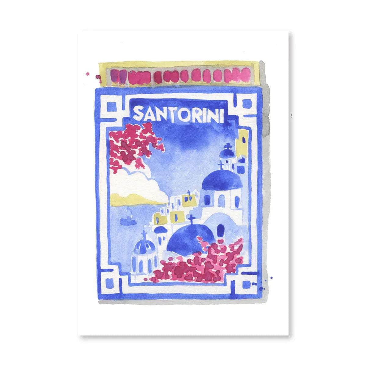 Santorini Matchbook Print