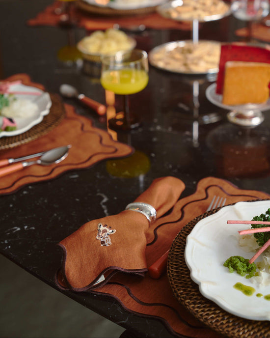 Terracotta Jungle Napkin, Giraffe